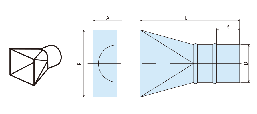 Rectangular hoods